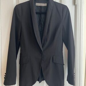 Zara Black Fitted Tuxedo Detail Blazer